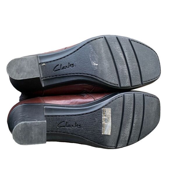 Clarks Bendables Brown Leather Slip on Shoes Women’s size 9 - Picture 8 of 9